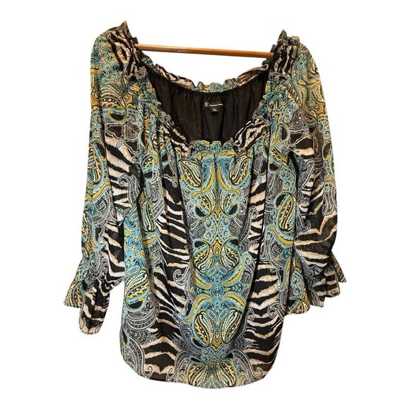 INC International Concepts Tops - INC International Concepts Multicolor Off Shoulder Lined Women's Top Size XXL Bo